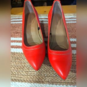 Calvin Klein red heels 7.5